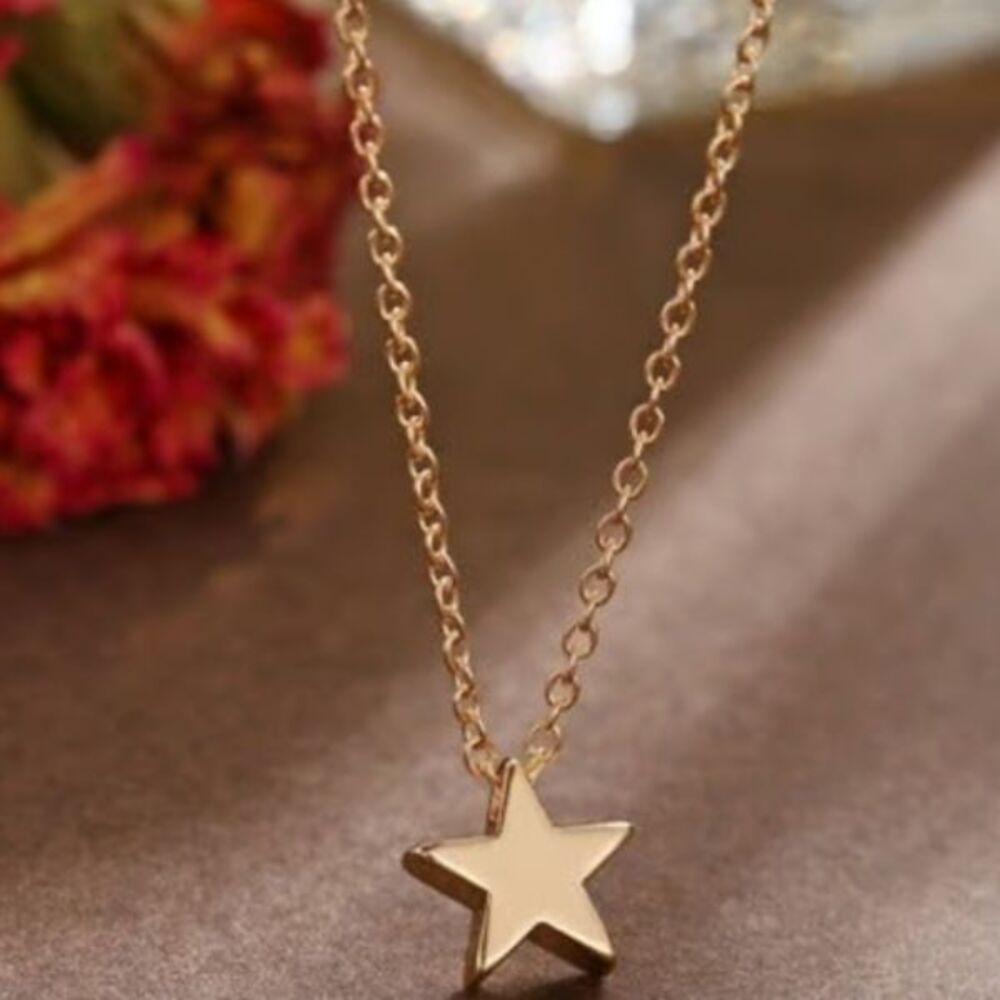 Gold Necklace , Star Charm, Gift for Mother, Gift for Her,  Dainty Necklace
